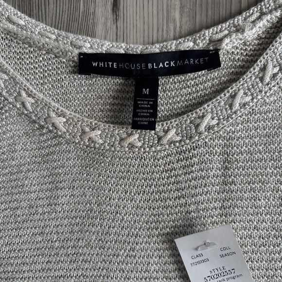 NWT White House Black Market Gold Dress Festive Holiday Size M (MSRP $68) - Picture 7 of 11